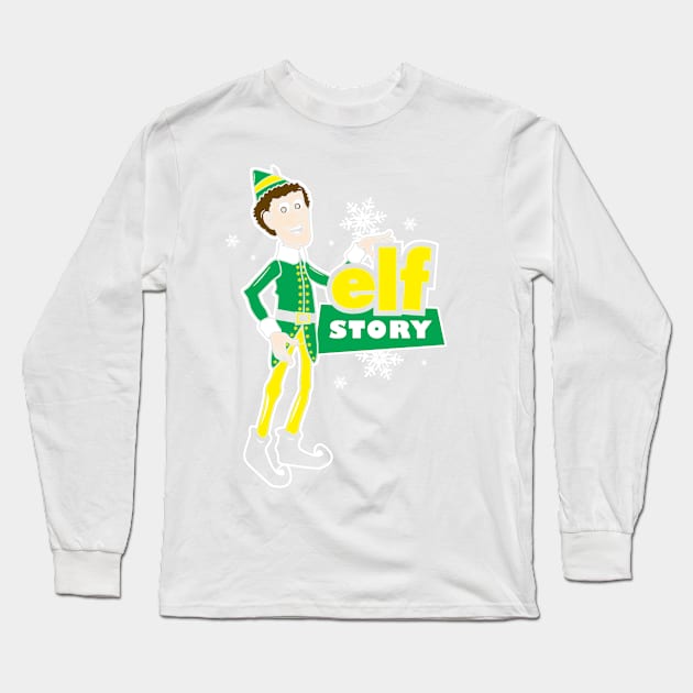 Elf Story Long Sleeve T-Shirt by WarbucksDesign